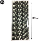 25/50/100pcs Halloween Theme Disposable Paper Straws Spider Skull Pumpkin Bat Pattern Happy Halloween Party Decor Supplies