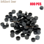 800PCS FLAT Tile 1x1 Dots Round Bricks 35381 98138 MOC DIY Building Blocks Parts for Mosaic Portrait Art Design Children Toys