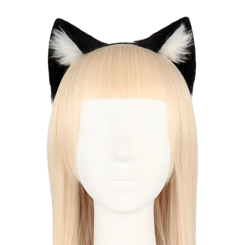 Unisex Cute Cartoon Dog for Cat Ears Shape Headband Multi Color Hair Hoop Makeup Live Broadcast Christmas Party Headpiec