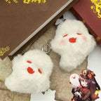 Game Genshin Impact Wanderer Hutao Cosplay Keychain Ghost Pendant Plush Doll Key Rings Accessories Gifts