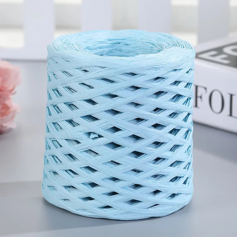 200M Raffia paper rope Straw Yarn For Knitting Crocheting Paper Threads DIY Handmade Summer Sunhat Beach Bag Freeshipping