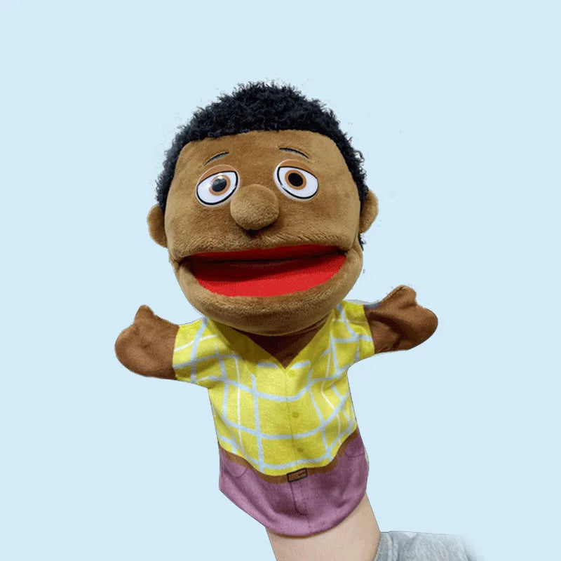 25cm Sweet Family Hand Puppet Dolls Early Education Learning Stuffed Plush Toys Cospaly Hand Finger Puppets for Children Gifts