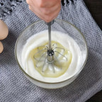 Stainless Steel Egg Beater Durable Semi-Automatic Mixer for Effortless Egg Cream Mixing Stirring and Beating for Kitchen Baking