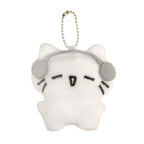 Cute headphone cat doll pendant, cartoon healing keychain, plush toy, doll, schoolbag, bag hanging decoration