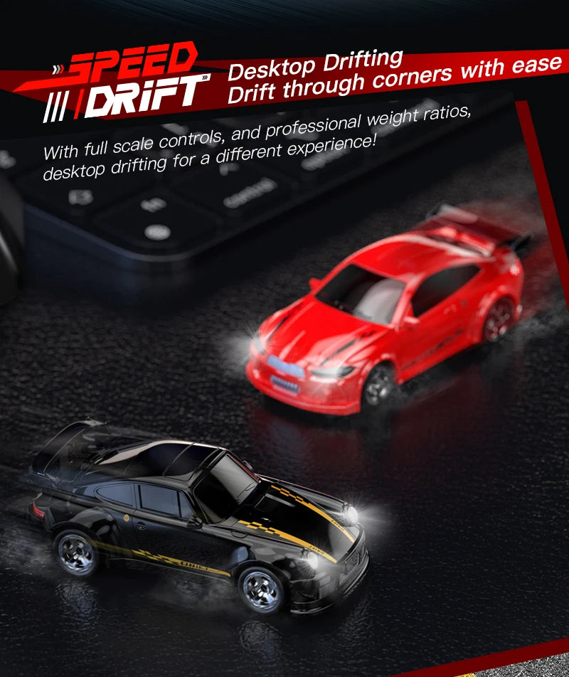 2026 New Kf20 1:64 Drift Rc Car Four-wheel remote-controlled racing car Full proportions Desk Competition Toy Boys Ideal gifts.
