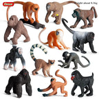 Oenux Montessori Miniature Lion Shark Horse Dinosaur Animals Model Set Action Figures Figurine Zoo Cute Education Kids Toy Gift