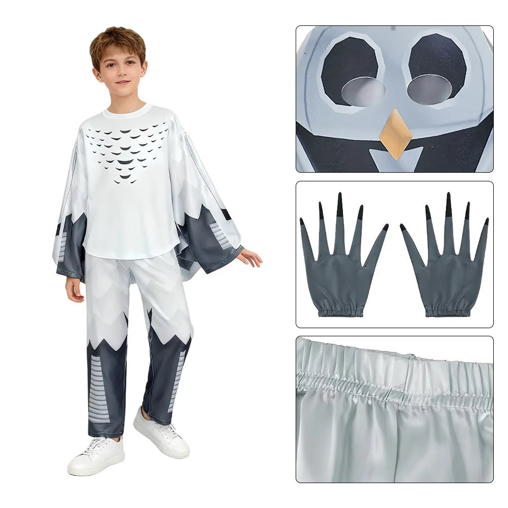 99 Nights In The Forest Deer Kids Cosplay Costume Animal Deer Owl Cosplay Jumpsuit  Halloween Party Costumes for adult childre
