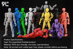 9L3D Printed Anime Jujutsu Kaisen Sukuna Yuji Yuta Satoru Gojo Lucky Dummy 13 Movable Shapeshift Action Figures Mannequin Toys