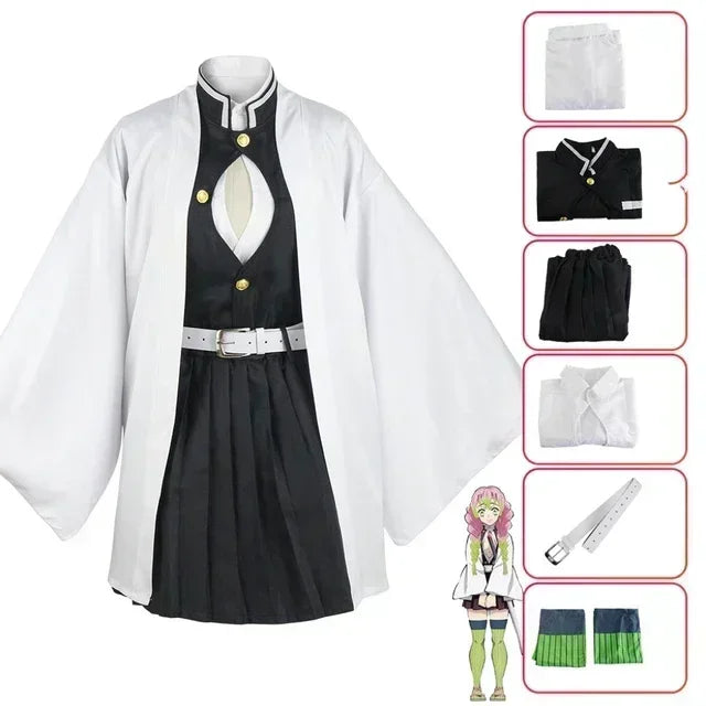 Anime Kimetsu No Yaiba Kamado Nezuko Cosplay Kostuum Kimono Demon Slayer Cosplay Pruiken Haren Halloween Carnaval Vrouwen Outfit