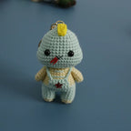 Creative Small Animal Doll Handmake Crochet Keyrings For Bag Pendant Cartoon Puppy Keychain Knitting Animal Doll Keyring Custom