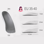 Arch Support Height Increase Insoles Half Pads Orthopedic Breathable Memory Foam 7 Points Lifts Shoe Pads Flat Feet Support