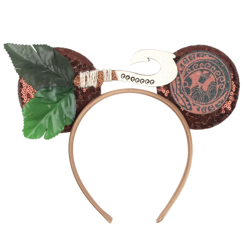 2026 Trip Mouse Ears Headband for Girls Women Sequin Castle 5"Bow Hairband Festival Party Cosplay DIY Hair Accessories