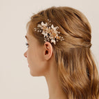 Fashion Pearl Flower Clip Silver Color Hair Combs Wedding Bridal Jewelry Accessories Headpieces For Woman Bride Hair Ornaments