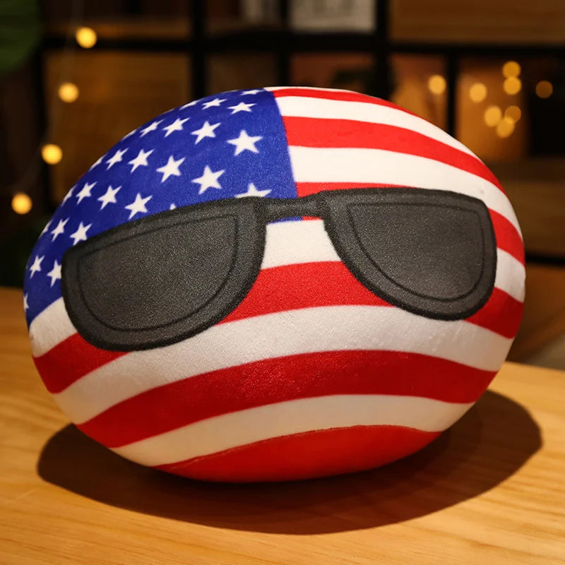 Wholesale Hot 10/30/40cm Polandball Country Ball Toy Plush Pendant Doll Countryball Ussr Usa France Russia Uk Japan Germanyitaly