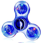LED Light Up Fidget Spinner Luminous Finger Toy Hand Spinner Stress Reduction and Anxiety Relief Party Favors for Kids Adults