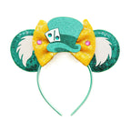 Mouse Ears Headband Cartoon Sequin Bows Headband Birthday Party Christmas Halloween Princess Cosplay Costume For Women Adult