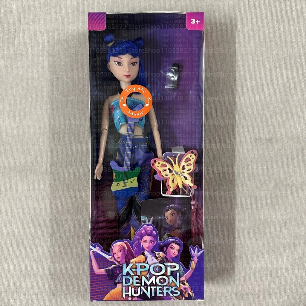 Kpop Rumi Mira Zoey Vinyl Doll Anime Hunters Girl 11 Inch Articulated With Theme Music Cute Toy 3PCS Set Gift for Kids Girl Fans