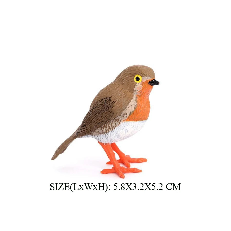 Simulation Bird Animal Kingfisher Robin Magpie Pigeon Hummingbird Model Action Figure Garden Decoration Miniature Figurines Toys