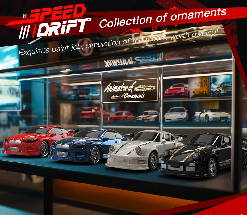 2026 New Kf20 1:64 Drift Rc Car Four-wheel remote-controlled racing car Full proportions Desk Competition Toy Boys Ideal gifts.