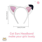 Girls Gabby Cosplay Headbands Glasses Wallet 3pcs Accessories Set Festival Birthday Party Headwear Dollhouse Halloween Costume