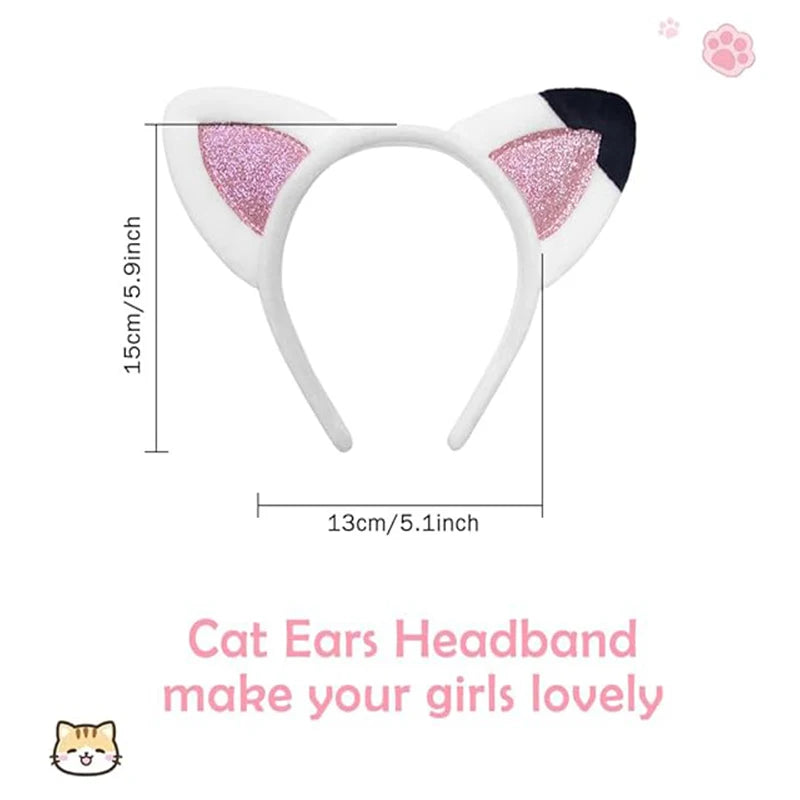 Girls Gabby Cosplay Headbands Glasses Wallet 3pcs Accessories Set Festival Birthday Party Headwear Dollhouse Halloween Costume