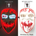 Wireless Halloween Neon LED Purge Mask Masque Masquerade Party Masks Light Grow in the Dark Horror Mask Glowing Masker