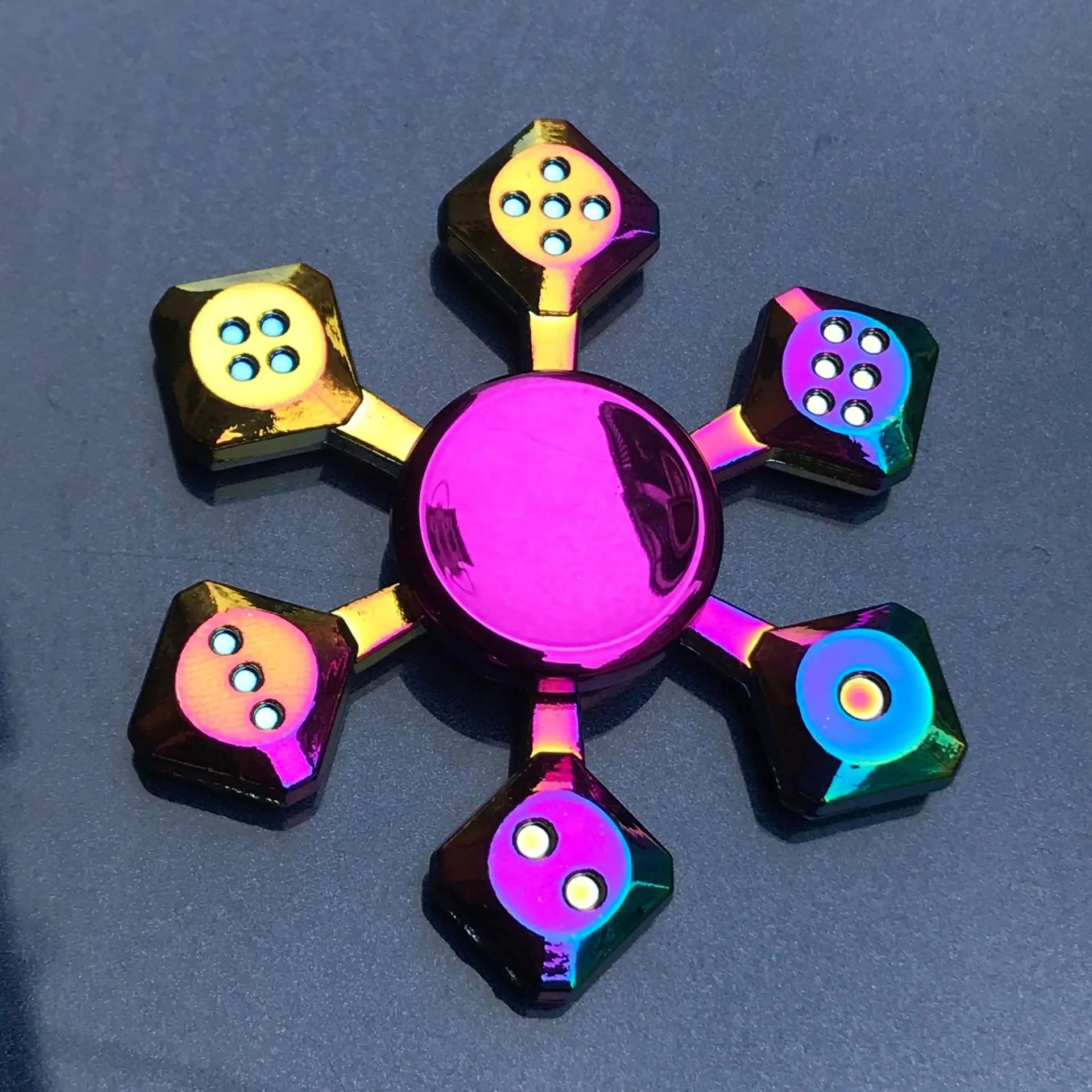 New Metal Rainbow Fidget Spinner Gradient Color R188 Mute Bearing EDC Hand Spinner Fingertip Gyro Anti-Anxiety Adult Toys Gifts