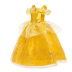 2026 Kid England Style Belle Deluxe Princess Costume Carnival Apparel Birthday Party Carnival Beauty and Beast Cosplay Dress