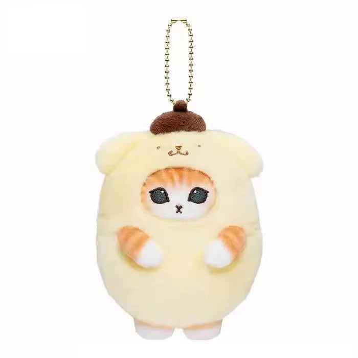 Kawaii Mofusand Cross-Dressing Sanrio Hello Kitty Kuromi Hanyodon Plush Keychain Pendant Anime Plush Backpack Pendant