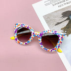 Fashionable New Travel Bag Flower Children's Sunglasses Anti UV Baby Boys And Girls Eye Protection Glasses