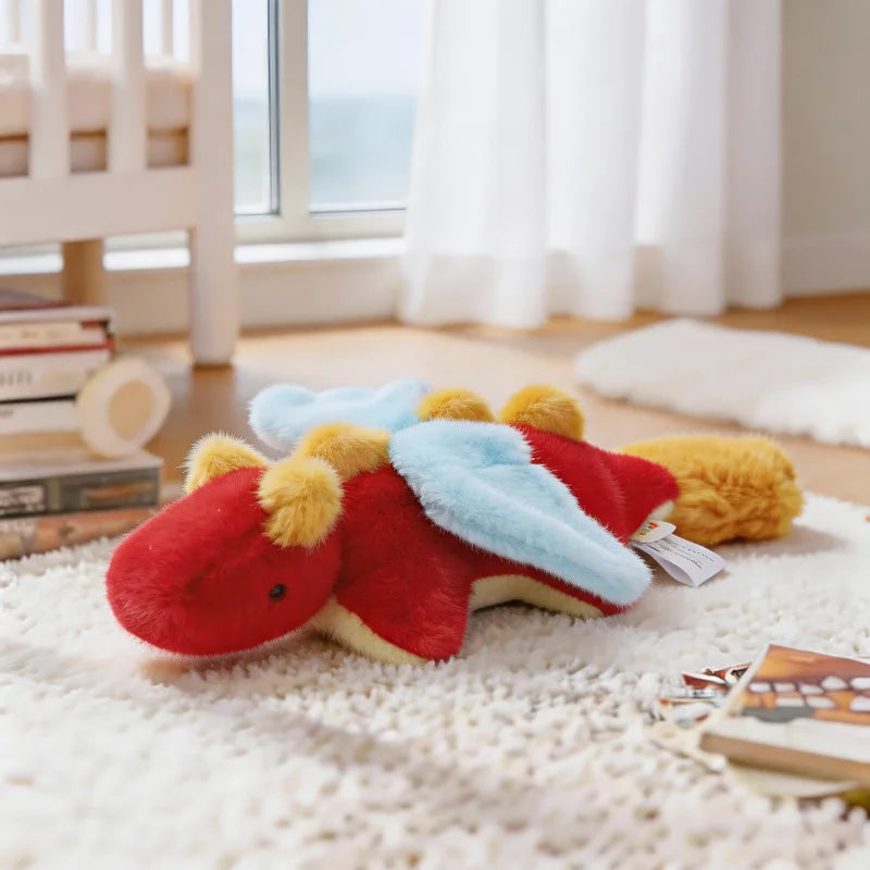 12 Colors 25cm 33cm Cute Fly Dargon Plush Toy Creative Colorful Dargon Soft Doll Work Buddy Sleep Soothing Doll Children Gift