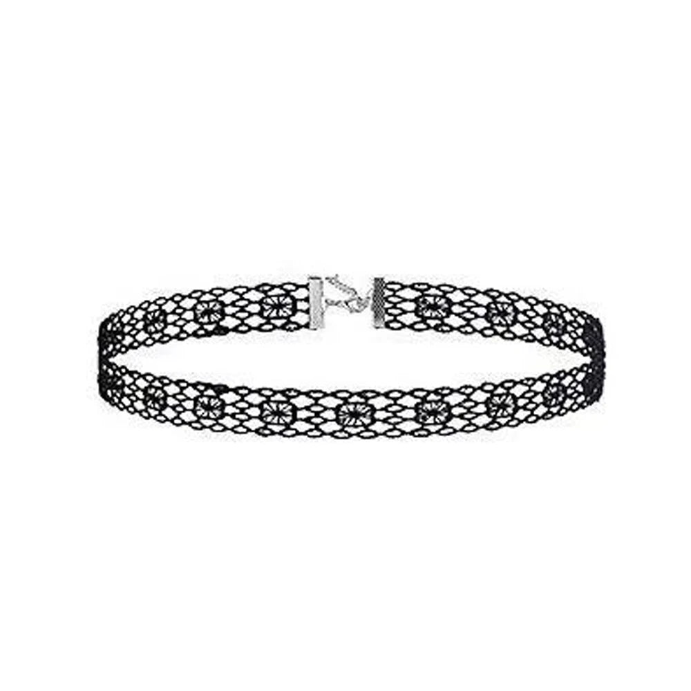 Neo-Gothic Punk Black Sexy Lace Chokers Necklace For Women Fashion Retro Clavicle Chain Halloween Collar Choker Steampunk Gifts