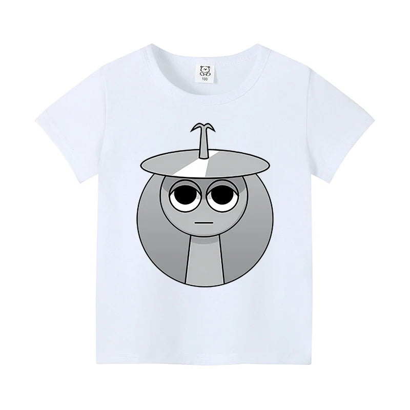 Sprunkis Boys Girls Child T Shirt Clothes Tops Children's Clothing Summer Cute Cotton Short Sleeve Tee New Kids Birthday Gifts