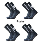 4Pairs/Lot 2024 New ANTI SLIP Tapedesign Football Socks Mid Calf Non-Slip Soccer Sport Cycling Sports Mens Sock EU38-45