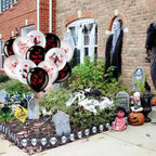 Halloween Balloons, 12 Inch Bloody Balloon,  Horror Balloons with Scary Blood Handprint Zombie Latex Balloon for Halloween Party
