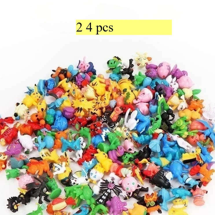 24-144pcs Pokemon Pikachu Action Figure Toys 2-3cm Mini Figures Model Toy Pikachu Anime Kids Doll Birthday Christmas Gifts