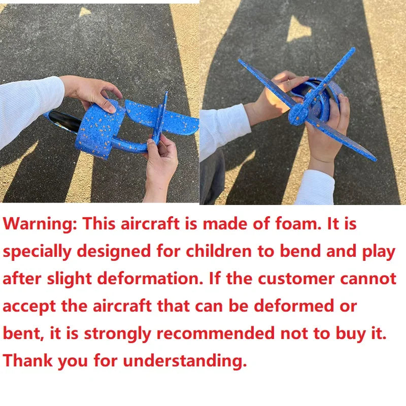 50CM Big Foam Plane Glider Hand Throw Airplane Light Inertial EPP Bubble Planes Outdoor Launch Toys for Boys Gift