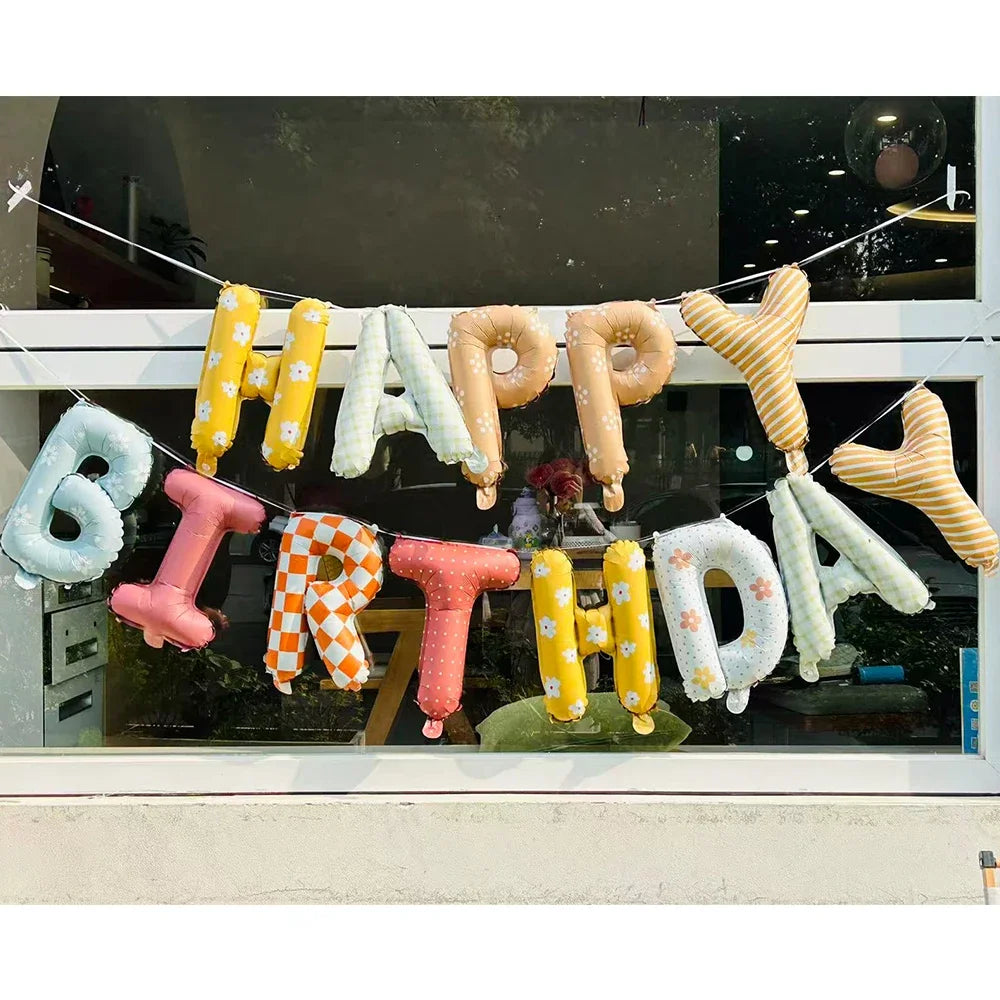 The New 16-inch English Birthday Letter Aluminum Film Balloon Set Is Suitable for Birthday Party Scene Layout Decor
