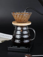 1Set Electronic Coffee Scale with Silicone Pad Digital Coffee Scale with Timer LED Display USB Charging Home Cafe Use Good Gift