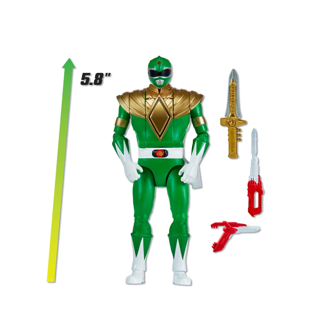 15CM Auto-Morphin Green Black Red BLUE Pink Yellow Ranger Evil Space Alien Goldar Rita Repulsa Putty Patroll Baboo Action Figure