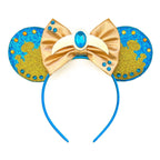 Frozen Elsa Mickey Mouse Ear Headband Sparkling Purple Bow Hair Hoops for Party Valentine Day Gift Holiday Hair Accessories