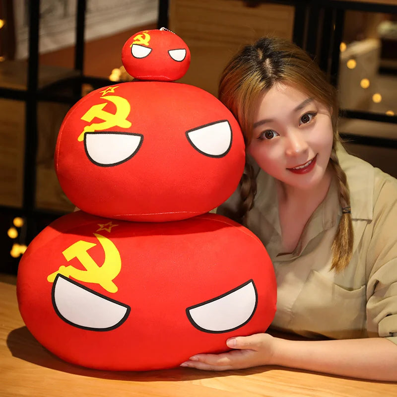 Wholesale Hot 10/30/40cm Polandball Country Ball Toy Plush Pendant Doll Countryball Ussr Usa France Russia Uk Japan Germanyitaly