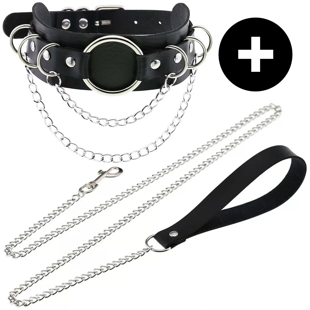 Gothic Punk Pu Leather Choker With O-Ring - Adjustable Collar Necklace For Women, Perfect For Halloween & Everyday Wear