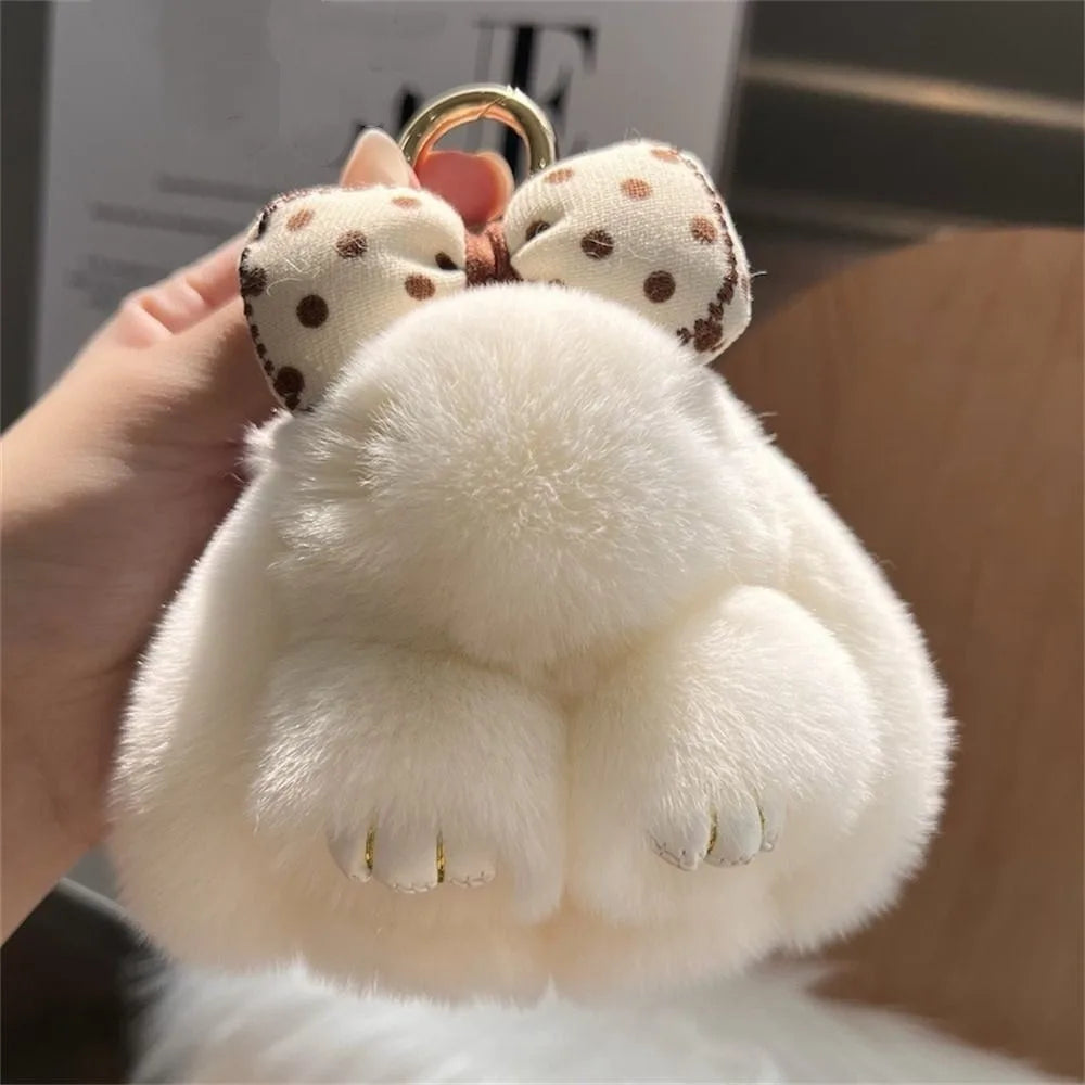Pendant Plush Toy Bags Pendant Jewelry Ornament Fluffy Toy Doll Plush Bunny Keyring Plush Bunny Keychain Rabbit Fur Keychain