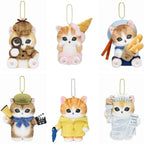 12cm Cattoon Anime Global Travel Styles Mofusand Plush Doll Toys Stuffed Animals Keychain Small Pendant Christmas Birthday Gifts