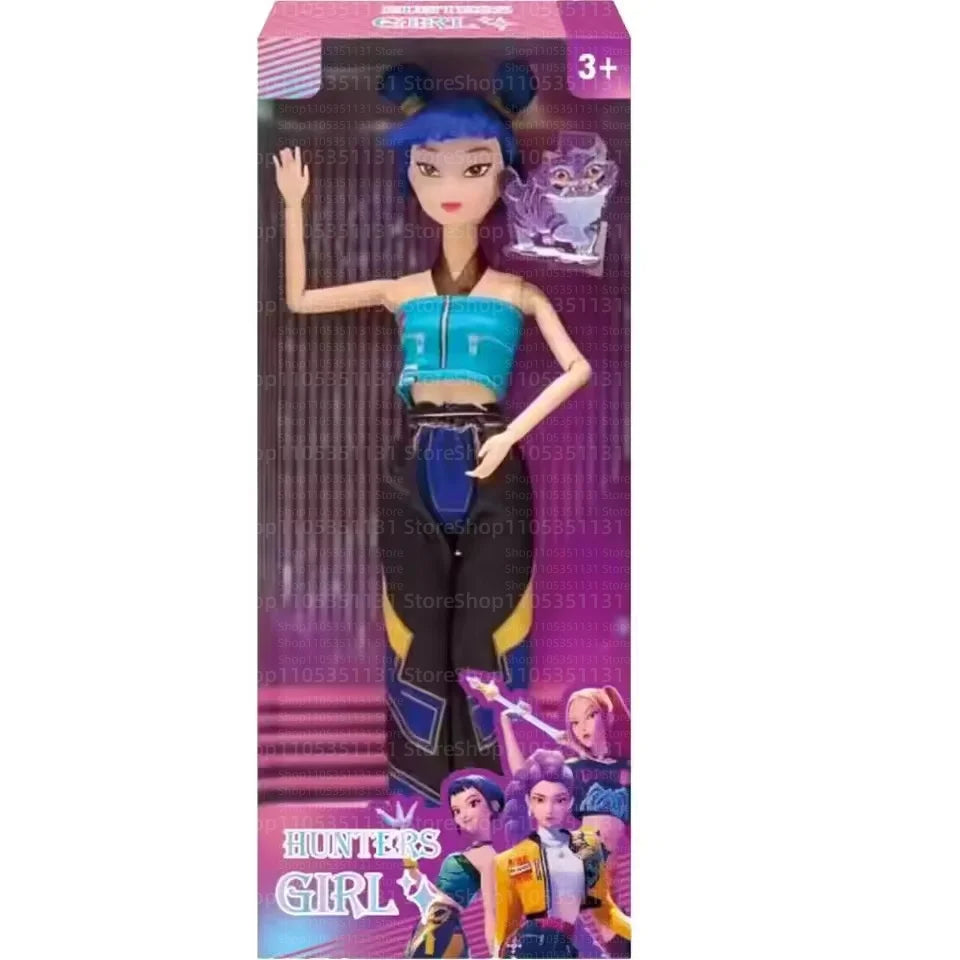 Kpop Rumi Mira Zoey Vinyl Doll Anime Hunters Girl 11 Inch Articulated With Theme Music Cute Toy 3PCS Set Gift for Kids Girl Fans
