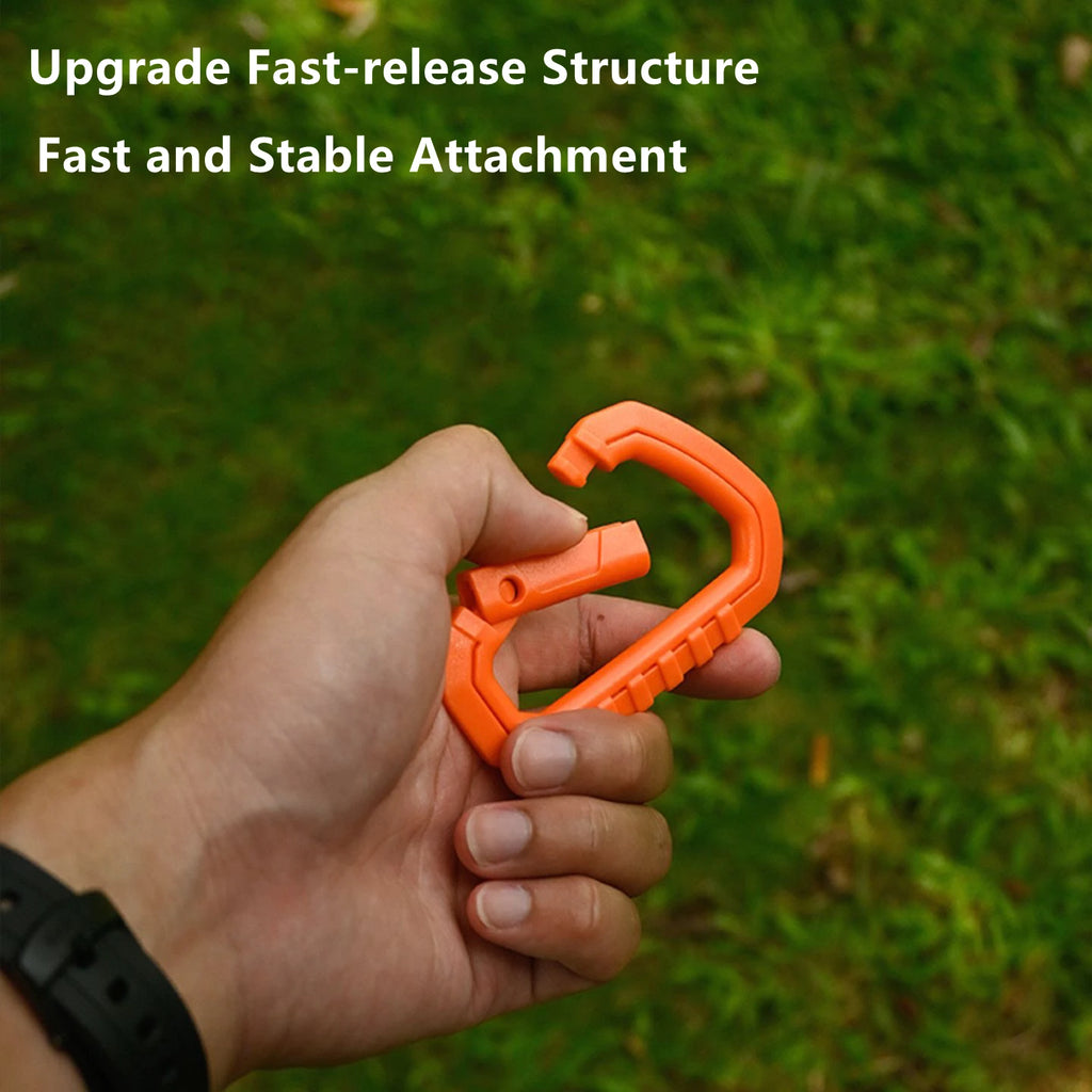 Tactical Carabiner Molle Clip Plastic Buckle ITW Keychain D-Ring Hard Hook Spring Snap EDC Gear Camping Hiking Outdoor Tools