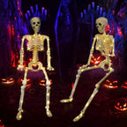 1PC Glowing and Non-glowing 40cm Joint Movable Simulation Skeleton for Halloween Ghost Festival Haunted House Outdoor Decoration