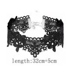 Neo-Gothic Punk Black Sexy Lace Chokers Necklace For Women Fashion Retro Clavicle Chain Halloween Collar Choker Steampunk Gifts
