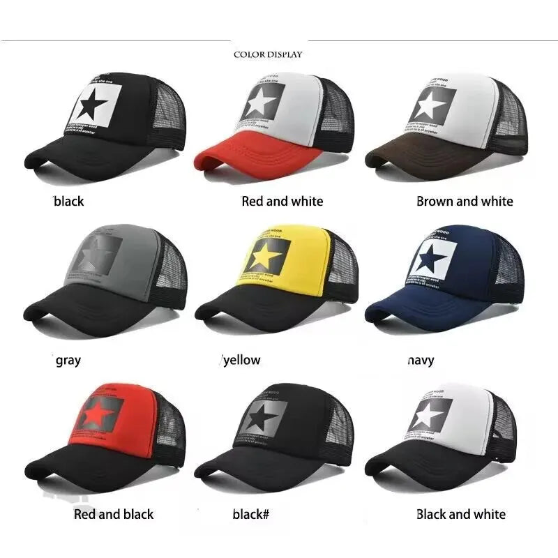 Fashion Mesh Snapback Baseball Cap for Casual Outdoor Comfort